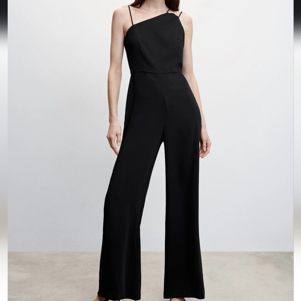 Mango Elegant Black Jumpsuit Size Medium